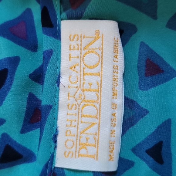 VINTAGE TURQUOISE SOPHISTICATES PENDLETON Sz S - Picture 2 of 7